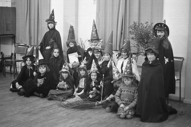 The Shiney Row Community Centre Halloween party 45 years ago.