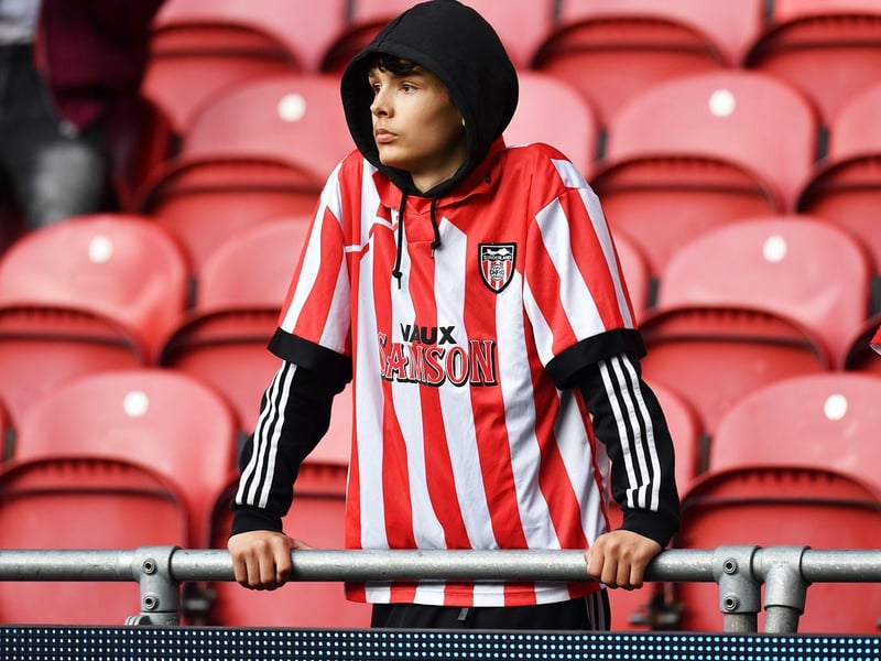 Loud and passionate Sunderland supporters away from home at the Riverside Stadium against Middlesbrough in the Championship earlier this season.