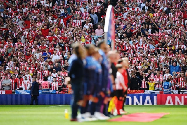 Sunderland fans are in full voice as the teams prepare to kick-off.