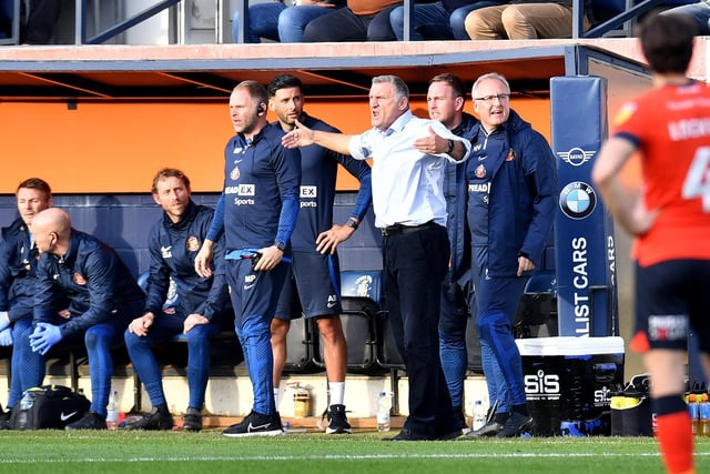 Tony Mowbray wasn't pleased at times during Sunderland's draw with Luton Town at Kenilworth Road.