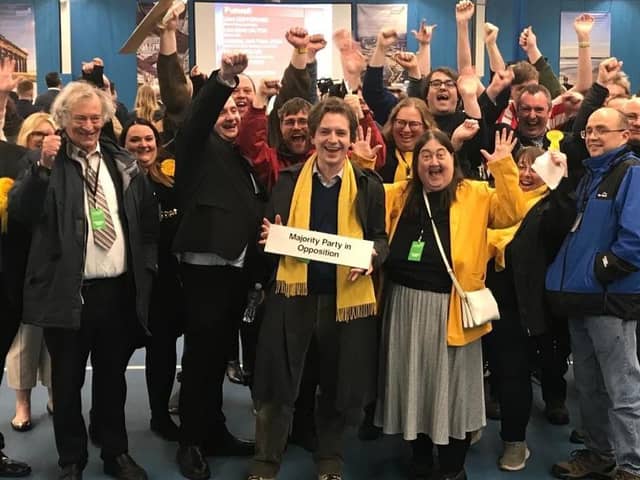 Liberal Democrat councillors and campaigners celebrate Sunderland City Council local election results 2023.