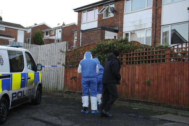 A cordon was put up around the area following the incident in Moutter Close in Horden last December.