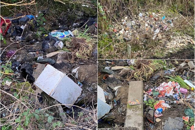 Rubbish that has been flytipped across Sunderland