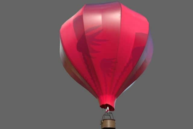 Hot air balloon designed by Shay Brown