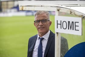 Keith Curle is unveiled as the new Hartlepool United Interim manager at Victoria Park, Hartlepool on Thursday 22nd September 2022. (Credit: Mark Fletcher | MI News)