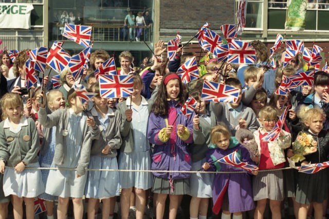 Plenty of excitement at Red House Comprehensive School for the 1993 royal visit.