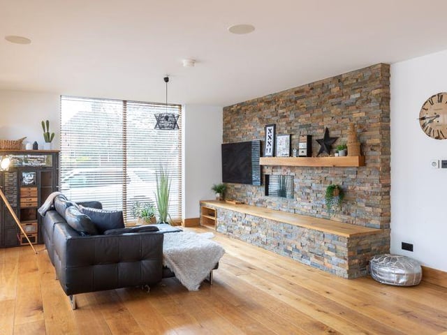 The sitting area of the kitchen/sitting/dining room.