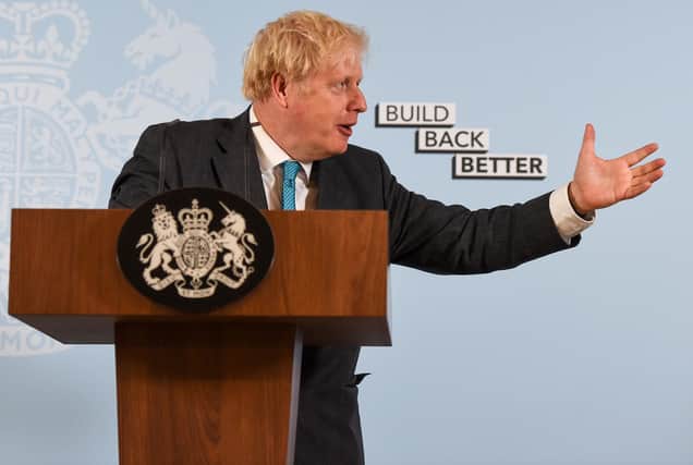Prime Minister Boris Johnson says Build Back Better ... if only, laments Mr Ord.