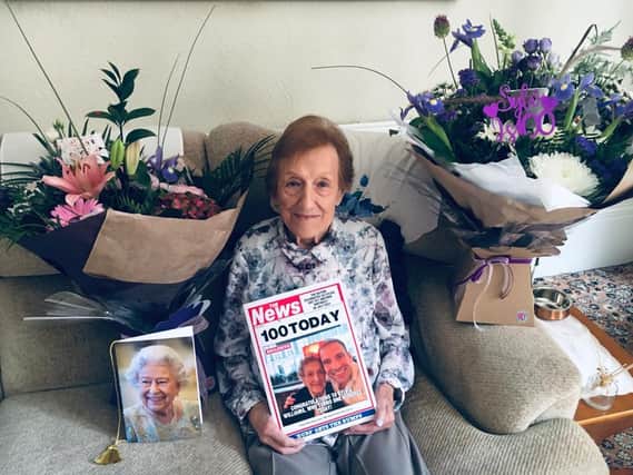Sylvia Williams celebrating her 100th birthday