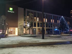 The new Holiday Inn, in Keel Square, saw a dusting of snow as an arctic blast hit Sunderland for December.