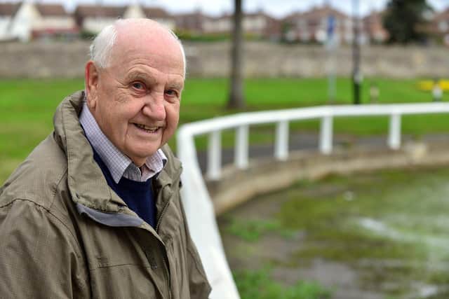 Cliff Bell, 82, has lived in Whitburn Village all his life and has "never seen the pond in its current state".

Picture by FRANK REID