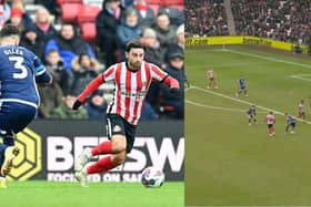 Patrick Roberts playing for Sunderland against Middlesbrough.