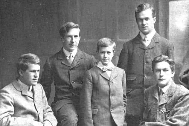 TE Lawrence, furthest left with his four brothers. All were born out of wedlock to a Sunderland woman. Their father was Welsh.