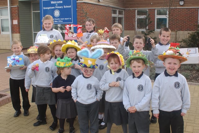 Some great bonnets and eggs from this Easter scene at Grangetown Primary School in 2005.