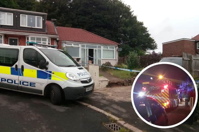 A police cordon remains in place after emergency services were called to reports of a fire in Peterlee.