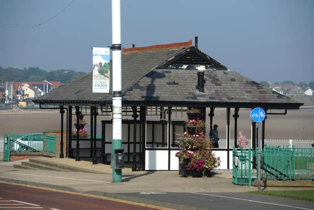 The old tram shelter at Seaburn.