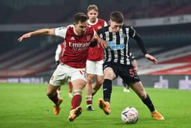 Elliot Anderson on his Newcastle United debut.