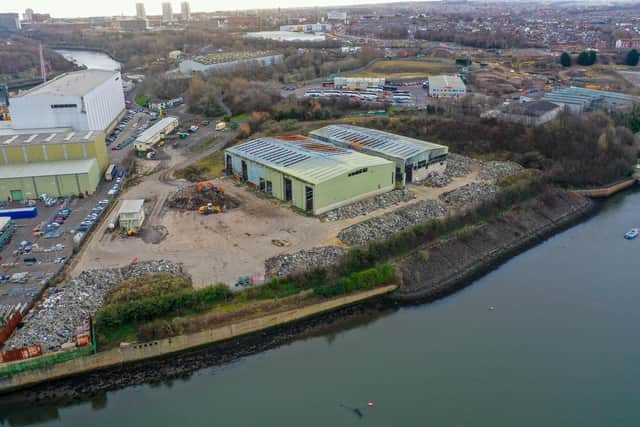This drone image shows the Deptford site before work got underway to shift waste from the land.