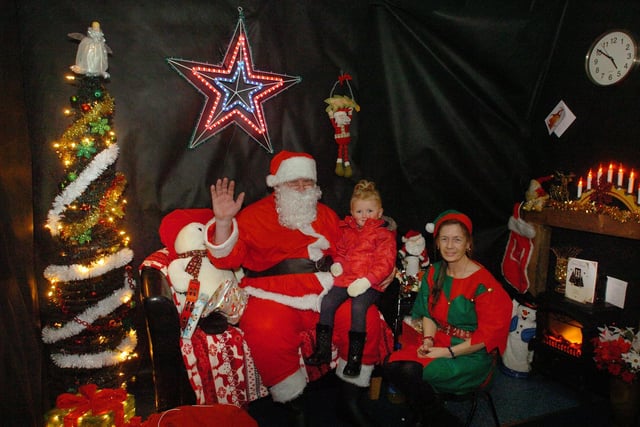 Lul Muir visited Santa Claus and his elf in his grotto at Ford, Pallion and Millfield Community Project, 10 years ago.
