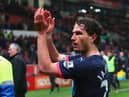 Daryl Janmaat of Newcastle United acknowledges the fans after the Barclays Premier League match between Stoke City and Newcastle United at the Britannia Stadium on March 2, 2016 in Stoke on Trent, England.  (Photo by Alex Livesey/Getty Images)