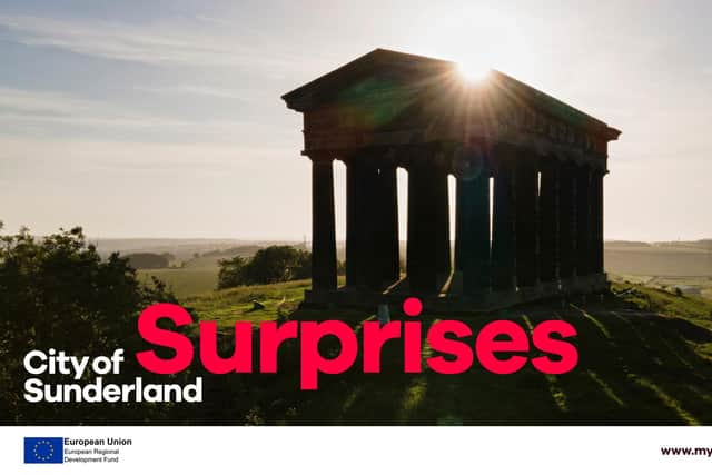 Penshaw Monument features in one of the tourism posters