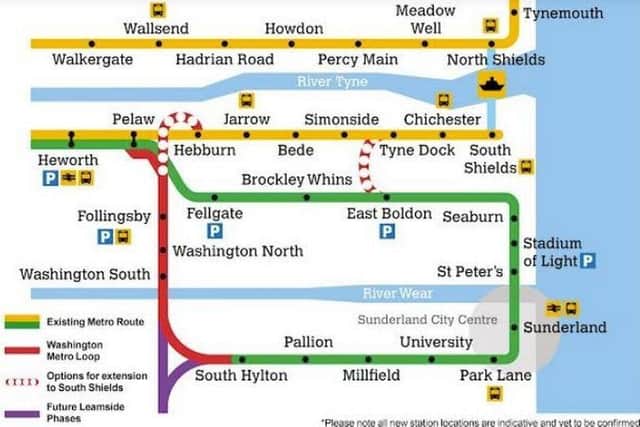 How the extended Metro map would look.
