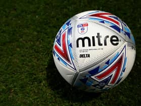A general view of the EFL official match ball prior to the Leasing.com Trophy (Photo by Lewis Storey/Getty Images)