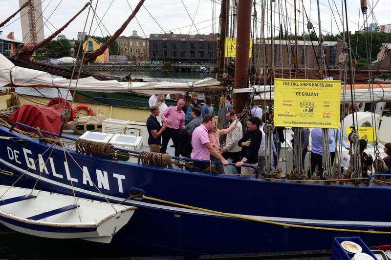Members of the public making memories on De Gallant during its visit to Sunderland.