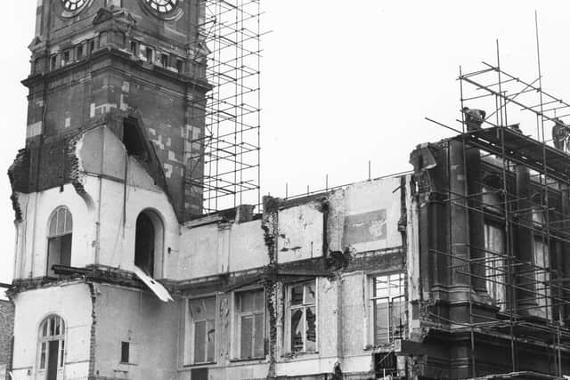 Demolition underway in 1971. JPI.