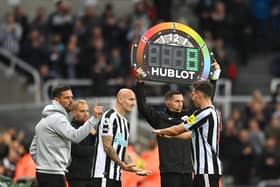 Newcastle United's Jonjo Shelvey comes on a substitute for Fabian Schar.