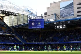 LONDON, ENGLAND - FEBRUARY 05: A general view as the teams warm up ahead of the Emirates FA Cup Fourth Round match between Chelsea and Plymouth Argyle at Stamford Bridge on February 05, 2022 in London, England. (Photo by Bryn Lennon/Getty Images)