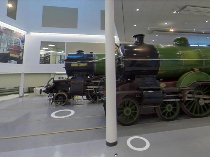 Inside the new £14m Danum Gallery, Library and Museum. Steam locos