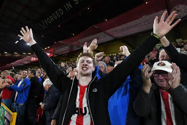 Sunderland fans celebrate a goal last season.