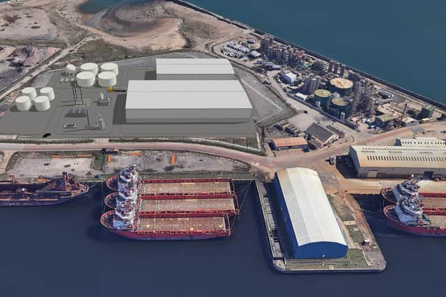 How the Wastefront site would look at the Port of Sunderland.