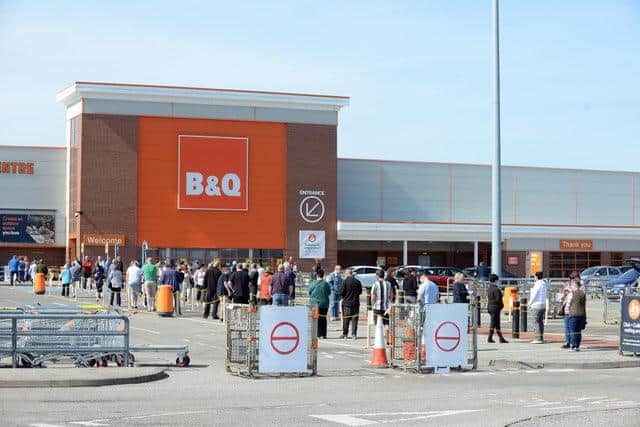 B&Q in Washington after lockdown reopening in April