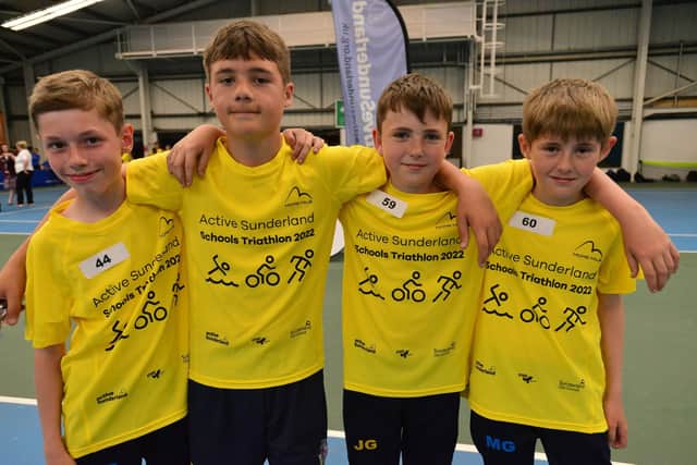 Boys from Farringdon Academy wait to take part in the Schools Triathlon event.  

Picture by FRANK REID