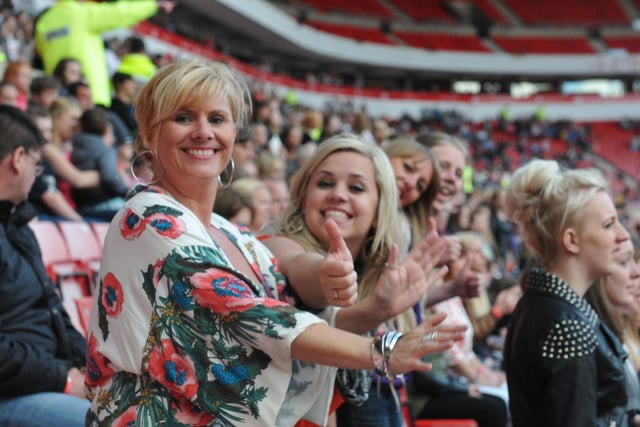 All smiles as they have fun at the Stadium of Light.