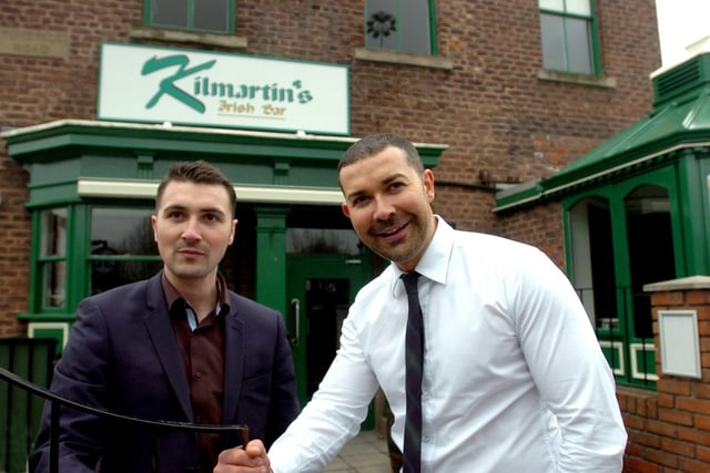 Flashback to 2014 when Tim (left) and Sean Kilmartin were pictured outside their Irish bar, on the Tunstall Road, roundabout.