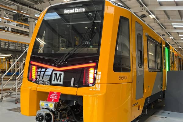 The first of the new Metro trains which will include the installation of potentially life-saving defibrillators.