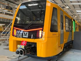 The first of the new Metro trains which will include the installation of potentially life-saving defibrillators.