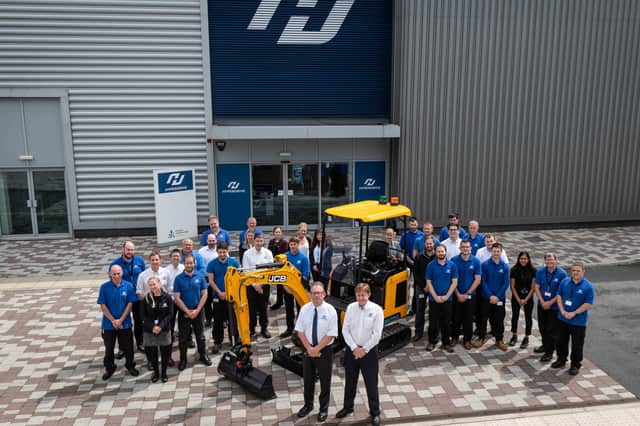 Some of the Hyperdrive Innovation team at their Sunderland, factory.