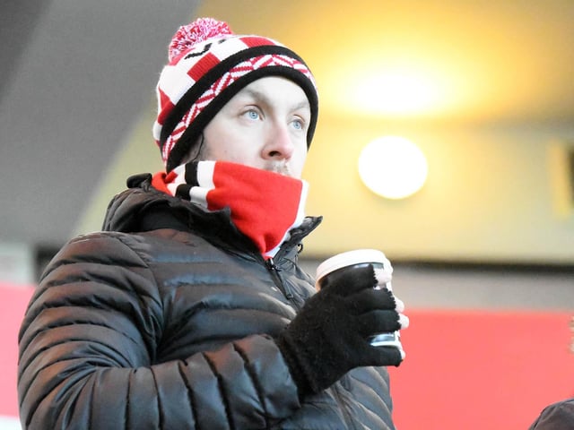 Fans at the Stadium of Light to watch Sunderland's game against West Brom. The Black Cats lost 2-1 after taking a first-half lead through an Amad Diallo penalty.