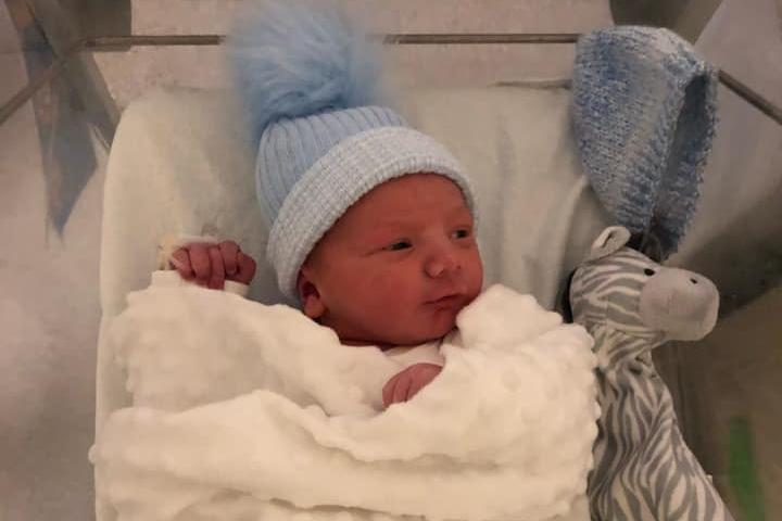 Kerry Wonfor, said: "Ned Lee Privett born 02/02/2021 weighing 7lb 6 at chesterfield royal."