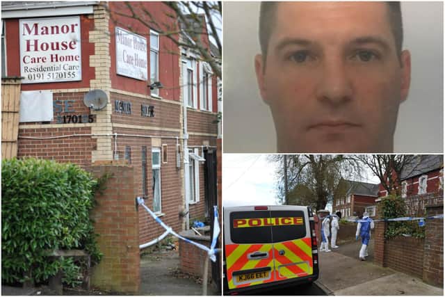 Police on the scene of the blaze which killed Patryk Mortimer.