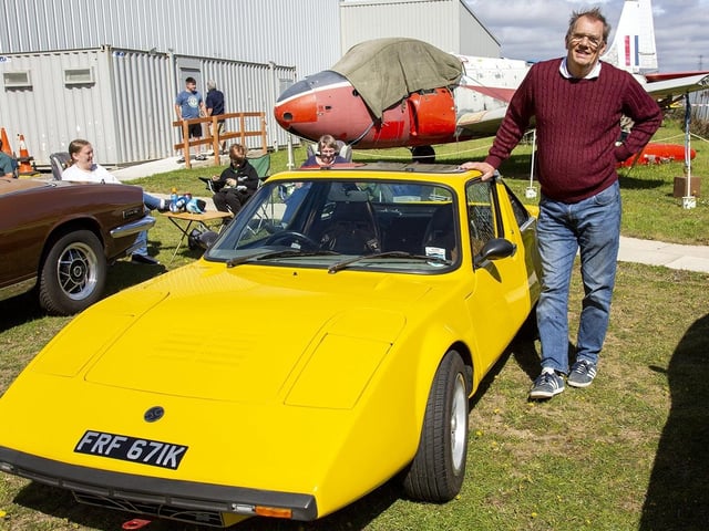 Keith Dobinson stands proudly next to his 1972 Clan Crusader.