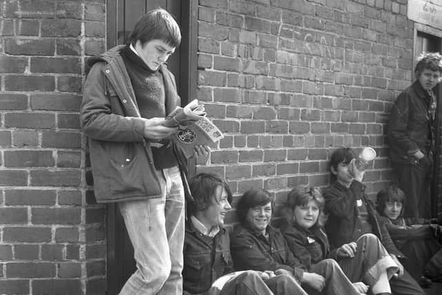 Some of the young fans who were at Roker Park long before the gates opened for Sunderland's Cup tie with Luton Town.