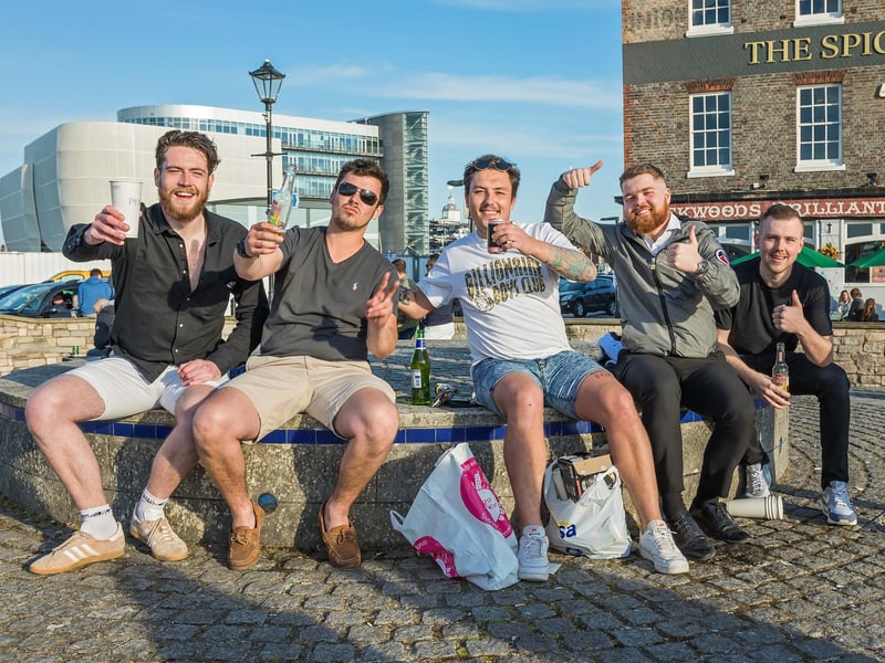 Visitors to Spice Island in Old Portsmouth