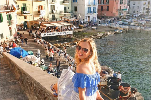 Dannielle on her travels in Sorrento, Italy.