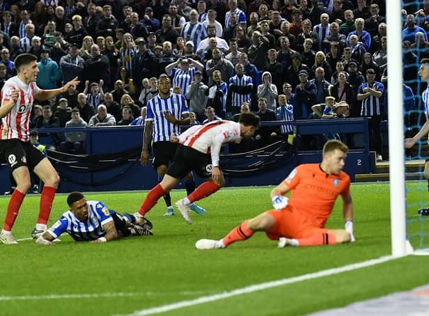 Patrick Roberts scores against Sheffield Wednesday in the play-offs