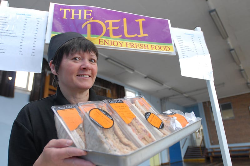 Chief cook Lesley Georgeson was serving up delicious food at the St Wilfrid's School deli in this 2007 photo. Does it bring back tasty memories?